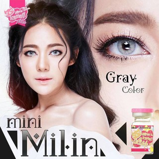 mini Milin Gray (2) สีเทา มินิ เทา ตาฝรั่ง โทนฝรั่ง Kitty Kawaii Contact Lens คอนแทคเลนส์ ค่าสายตา สายตาสั้น แฟชั่น