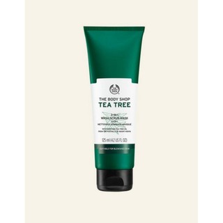 พร้อมส่ง The body shop Tea tree 3 in 1 Wash scrub mask