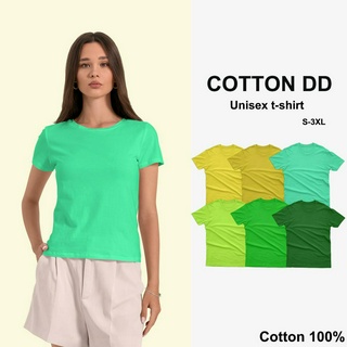สินค้า [กรอกโค้ดCOTTON20ลดเพิ่ม] เสื้อยืด คอกลม เนื้อนุ่มใส่สบาย Unisex t-shirt cotton100%