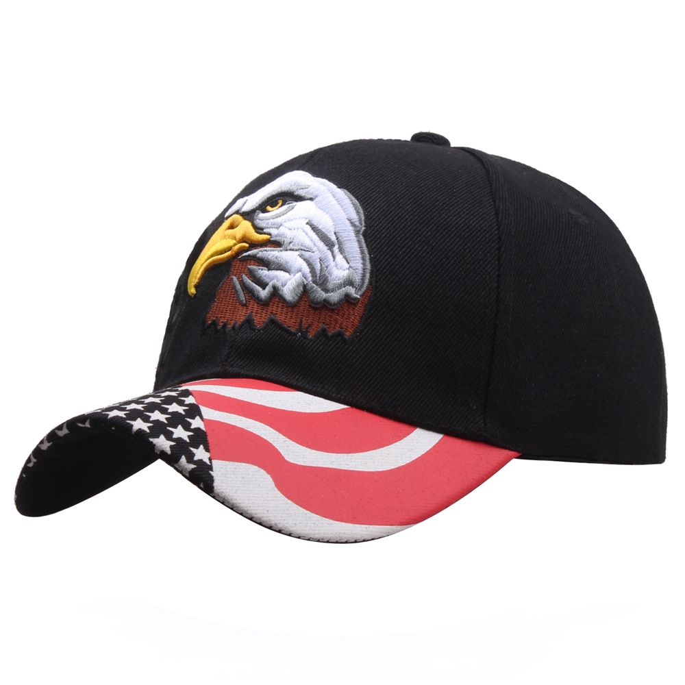 หมวกเบสบอล-ปักลายธงอเมริกันอินทรี-usa
