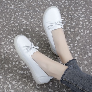 สินค้า ✙♞🎉พร้อมส่งจ้า🎉ไซส์ 35-43 รองเท้าผู้หญิงไซส์ใหญ่ 41 รองเท้าสีขาว พื้นเจลลี่ รองเท้าพยาบาลระบายอากาศ 42