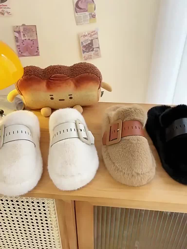 สินค้าพร้อม-furry-รองเท้าแตะมัฟฟิน-พื้นหนา-เหมาะกับหน้าหนาว-สําหรับผู้หญิง-2023