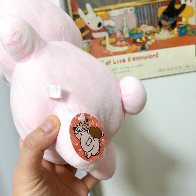 ตุ๊กตากระต่ายสีชมพู-น่องไก่-ท่ายืน-เนื้อนุ่มลิขสิทธิ์แท้จากญี่ปุ่น-หายาก