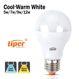 หลอดไฟ LED Bulb ขนาด 5W 7W 9W 12W  ขั้วเกลียว E27 แสงสีขาว 6500K  ใช้งานไฟบ้าน AC 220V alizwellmart