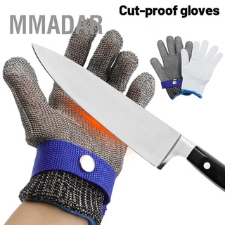 Mmadar ถุงมือสเตนเลส ตัดทน ตาข่ายโลหะ เชนเมล สําหรับงานตัดเนื้อสัตว์ เลื่อยโซ่