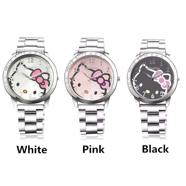 ภาพสินค้านาฬิกาข้อมือควอตซ์ สายสแตนเลส ลายการ์ตูน Hello Kitty น่ารัก สําหรับผู้หญิง จากร้าน timarco.th บน Shopee ภาพที่ 7