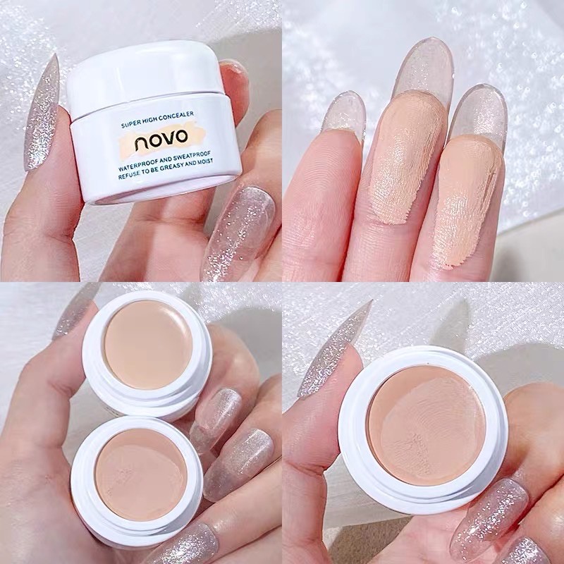 ภาพหน้าปกสินค้าคอนซิลเลอร์เนื้อครีม Novo Concealer  HD Bright Cream Concealer ปกปิดใต้ตาคล้ำ รอยดำ รอยแดง รอยสิว กันน้ำ