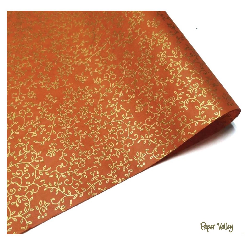 Paper Valley กระดาษสาพิมพ์ลายเถาองุ่น Gravevine Screen-printed Kozo ...