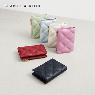 Charles & Keith ใหม่ กระเป๋าแฟชั่นสิงคโปร์ 50770524 กระเป๋าสตางค์ ขนาดเล็ก ใส่บัตรได้หลายช่อง ลด 20% พร้อมกล่องของขวัญ