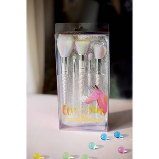 ถูกมากก Nee Cara 10 piece colorful unicorn makeup brush set 👉🏻แถมฟรี กระเป๋าใส่แปรง