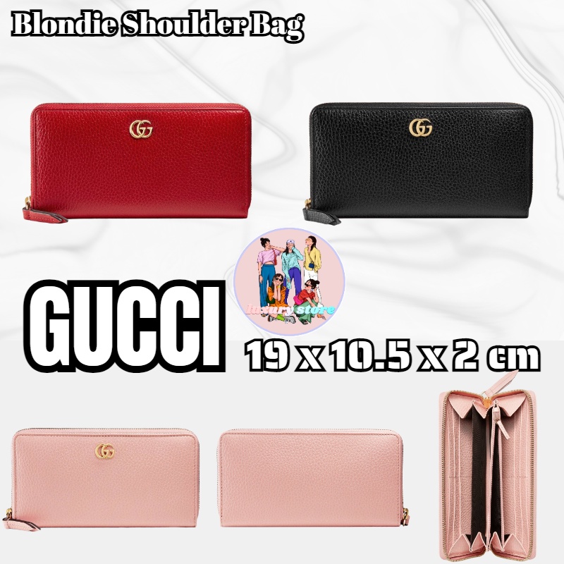 gucci-gg-กระเป๋าสตางค์หนังเต็มซิป-ซองใส่บัตร-กระเป๋าใส่เหรียญ