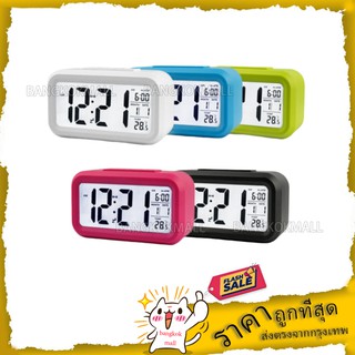 นาฬิกาปลุก ดิจิตอล LCD night light แสดงวันที่ เดือน อุณหภูมิห้อง นาฬิกาปลุกเรืองแสง Alarm Clock