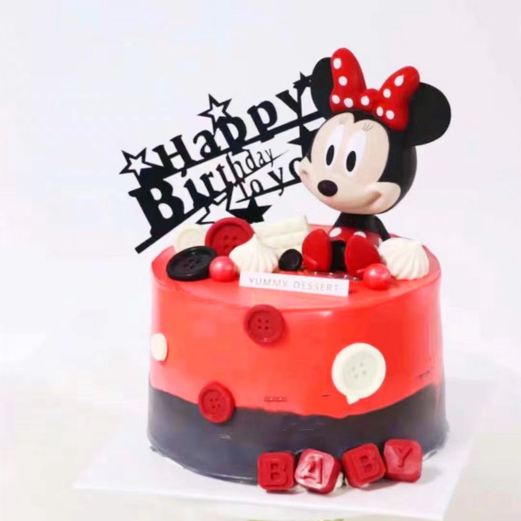 มิกกี้-มินนี่-ตกแต่งเค้ก-mickey-minne-toy-gifts-for-kids-birthday-party-cake-decorating-mickey-party-decoration-cupcake-topper