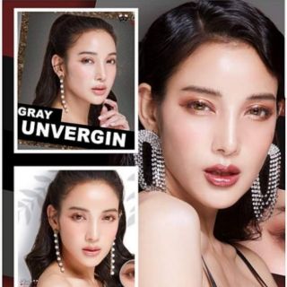 💟 Pitchylens unvirgin brown gray Contactlens Contactlens บิ๊กอาย คอนแทคเลนส์ ราคาถูก แถมตลับฟรี