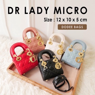 กระเป๋าทรง Dr Lady micro 12 cm. สายหนัง 1 สาย(ใบเล็ก)