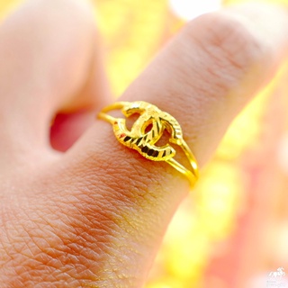 สินค้า แหวนทองคำแท้ 1 กรัม ลายชาแนล(ซีซี) ทองแท้ 96.5% ขายได้ จำนำได้ มีใบรับประกัน แหวนทอง แหวนทองคำแท้