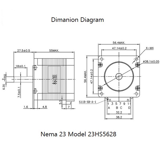 nema-23-stepper-motor-model-23hs5628-2-8a-iteams-for-cnc-3d-printer-สเต็ปปิ้งมอเตอร์-nema23-แรงบิดกลาง-พร้อมสาย-30-cm