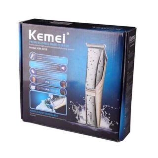 KEMEI รุ่น KM-5018 ปัตตาเลี่ยนไร้สาย แบตเตอร์เลี่ยนตัดผมไร้สายล้างน้ำได้ ใบมีดไททาเนี่ยม