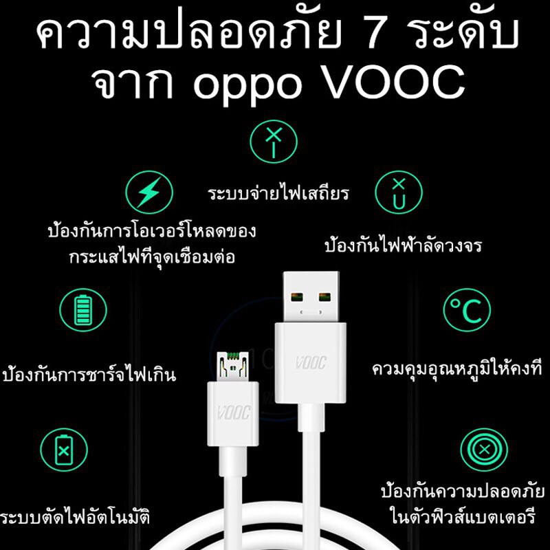 ยอดขายอันดับหนึ่ง-สายชาร์จ-oppo-vooc-แท้100-micro-usb2-0-cable1m-สายชาร์จออปโป้-original-รับประกัน1ปี