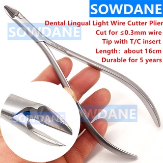 Long Handle Dental Lingual Ligature Pin Cutting Light Wire Cutter Plier With T/C Insert Cutter for Maximum 0.3mm Wire