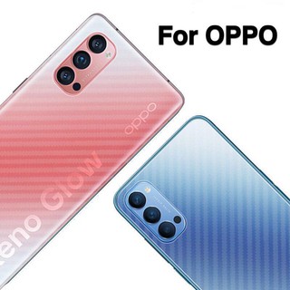 017 ฟิล์มหลังลายเคฟล่า OPPO Reno4 Reno4z Reno2 A93 A73 A92 A53(2020) F17 F17pro A9 2020 A5 2020