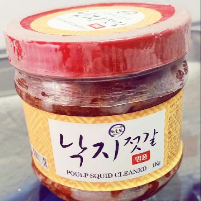 กิมจิปลาหมึกเกาหลี-หมึกดองซอสเกาหลี-1kg-1-000g-หมึกดองนำเข้าจากเกาหลี100-อิสลามทานได้