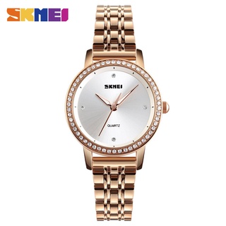 SKMEI Fashion Women Watches Casual Dress Rhinestones Ladies Watch Waterproof Girls Quartz Wristwatches Relogio Feminino