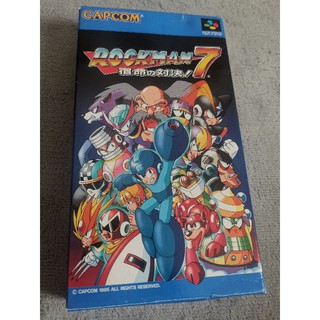 ตลับ​เกมส์​แท้​ SFC​ -​ ROCKMAN​ 7​ (NTSC​-J)​ งานกล่อง​