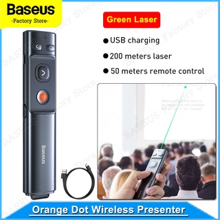 Baseus รีโมตคอนโทรล PPT ปากกา (รุ่นชาร์จได้) ตัวชี้นําเสนอไร้สาย 2.4GHz Type-C สําหรับโปรเจคเตอร์ USB บลูทูธ ตัวชี้นําเสนอ สํานักงาน อุปกรณ์ทํางาน