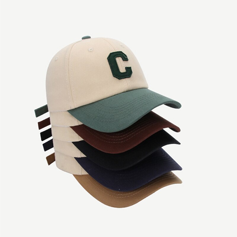 หมวกเบสบอล-ปักลายตัวอักษร-c-ปรับขนาดได้-แฟชั่นฤดูร้อน-สําหรับผู้ชาย-และผู้หญิง