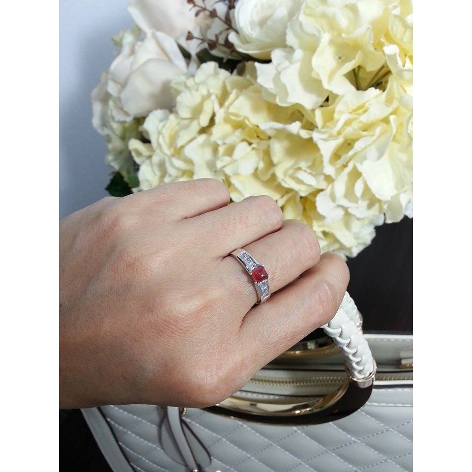 แหวนพลอยทับทิมแท้-ราศีกรกฎ-เหมาะใส่ประจำวันใส่ทำงานได้-ใส่เที่ยวได้-แบบน่ารักๆ-พลอยสวยวงนี้แนะนำเลยค่ะไม่แพง
