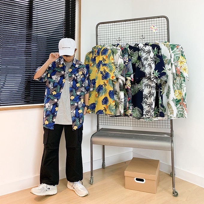 เสื้อฮาวาย-ลายใหม่-เสื้อวินเทจ-hawaii-เชิ้ตเกาหลี-สินค้ามาใหม่-ผ้านิ่มขึ้น-สไตล์เกาหลีมาแรง-พร้อมส่ง