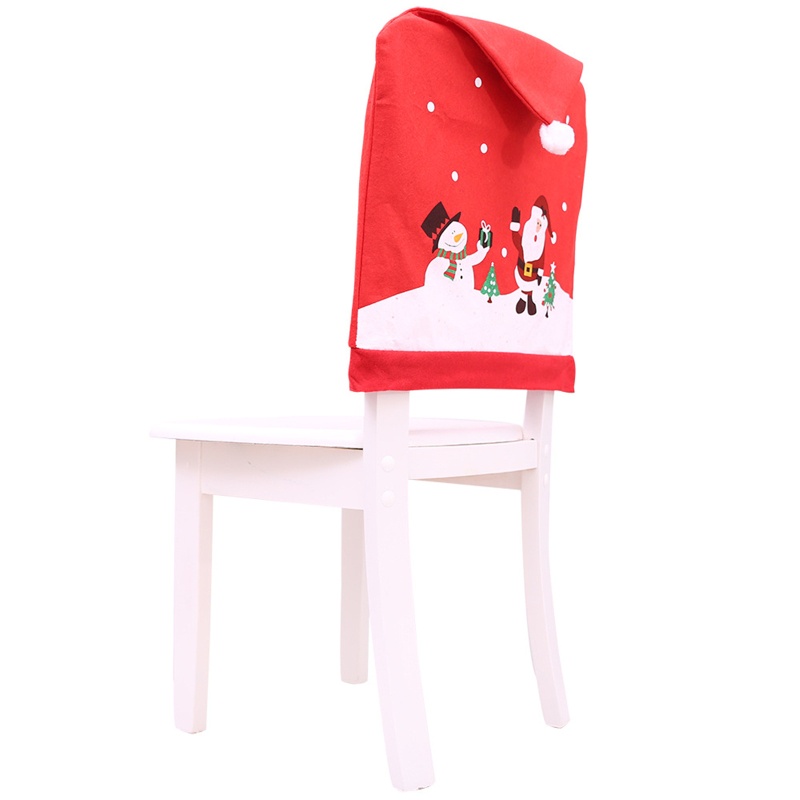 ผ้าคลุมเก้าอี้-ลายการ์ตูนคริสต์มาส-ใช้ซ้ําได้-ล้างทําความสะอาดได้-สําหรับตกแต่งงานเลี้ยง