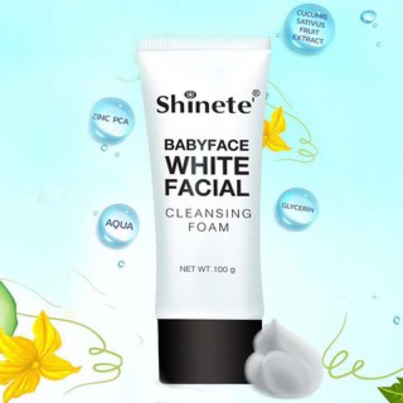 shinete-babyface-white-facial-cleansing-foam-100g-โฟมล้างหน้า-ชิเนเต้-เบบี้เฟซ