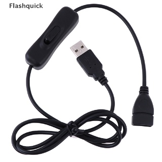 [Flashquick] 1M usb date cable male to female switch on off cable toggle led power line Hot Sell