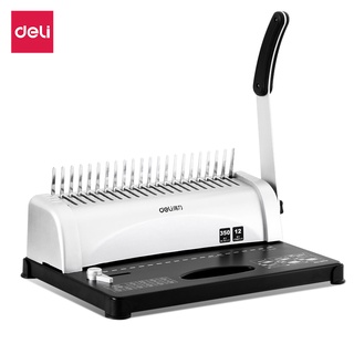 Deli เครื่องเข้าเล่ม เครื่องเข้าเล่มเอกสาร เจาะกระดาษ เข้าเล่มกระดูกงู เข้าเล่ม Binding Machine