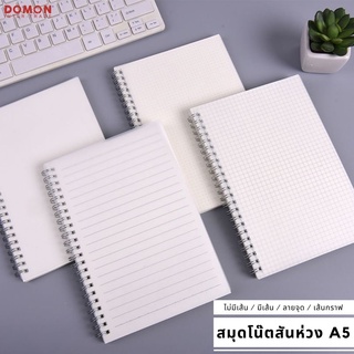 สมุดโน๊ตสันห่วง ปกใส แนวนอน สไตล์ MUJI A6,A5,B5