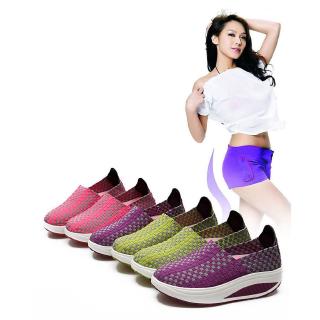 Womens shoes fashion breathable woven rocking shoes sponge cake casual sports platform shoes single shoes