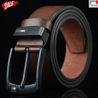 Fin 1 เข็มขัด เข็มขัดผู้ชาย เข็มขัดหนัง Man Leather Pin Buckle Belt รุ่น 2561