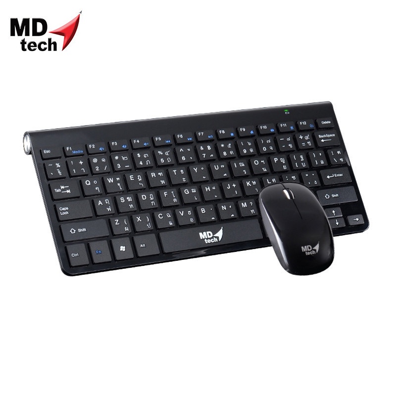 ชุดคีย์บอร์ด-เม้าส์-md-tech-คีย์บอร์ด-2in1-wireless-e3800-black