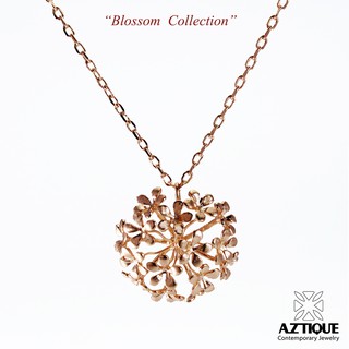 Aztique สร้อยคอดอกไม้  จี้ สร้อยคอ เครื่องประดับผู้หญิง ของขวัญวันเกิด ขอขวัญ Flower Necklace Pendant Jewelry Gifts bs
