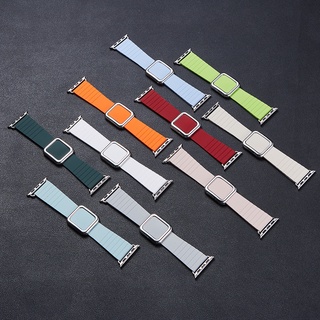 สินค้า สายนาฬิกาข้อมือซิลิโคน สไตล์โมเดิร์น สําหรับ Apple Watch band 45 มม. 41 มม. 44 มม. 40 มม. 42 มม. 38 มม. correa iwatch series 5 4 3 6 SE 7