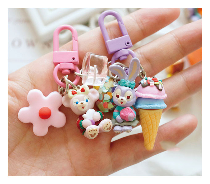 disney-little-rabbit-พวงกุญแจห้อยจี้การ์ตูน-disney-stellalou-duffy-bear