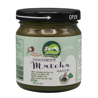 Natures Charm - Coconut Matcha Sauce (200g) Vegan - ซอสมัทฉะมะพร้าว (สูตรเจ วีแกน มังสวิรัติ)