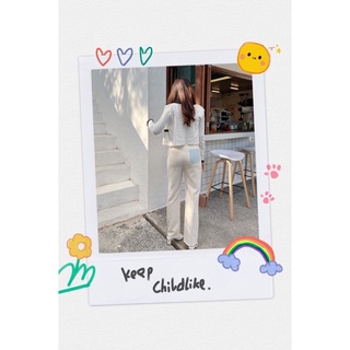 ภาพขนาดย่อของภาพหน้าปกสินค้าkiminoto korea pants กางเกงขากระบอกยาวกลาง จากร้าน sa.pachra บน Shopee ภาพที่ 6