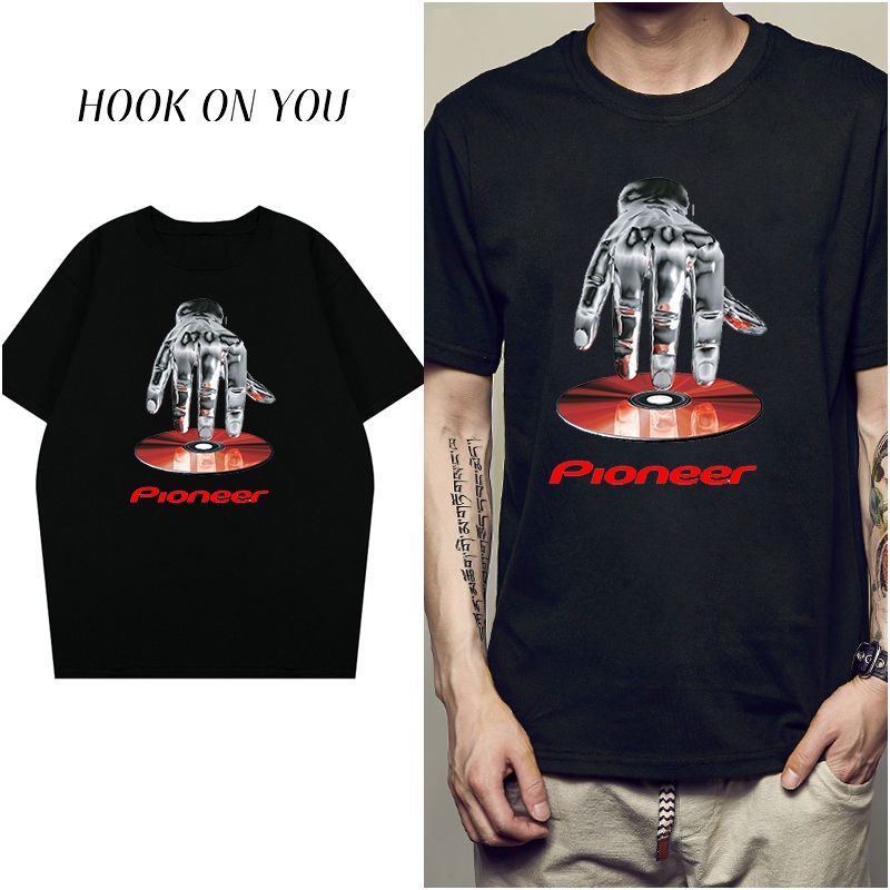 เสื้อยืดโอเวอร์ไซส์ผ้าฝ้ายฤดูร้อน-pioneer-pioneer-pioneer-pioneer-dj-hand-disc-โลโก้ผ้าฝ้ายแขนสั้นพิมพ์เสื้อยืดผู้ชายและ