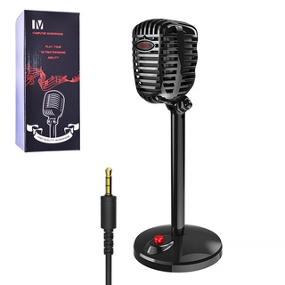 Microphone ไมค์โครโฟน เชื่อมต่อด้วยแจ็ค AUX 3.5 mm ใช้งานได้หลากหลายอุปกรณ์