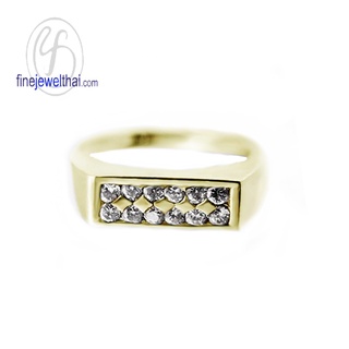 Finejewelthai-แหวนเพชร-แหวนเงิน-เพชรสังเคราะห์-เงินแท้925-Diamond-CZ-Silver-Ring-R1153cz-g/ pg