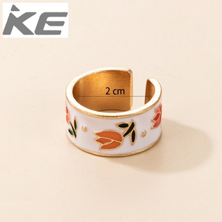 Ring Simple flower drip open single ring ring for girls for women low price