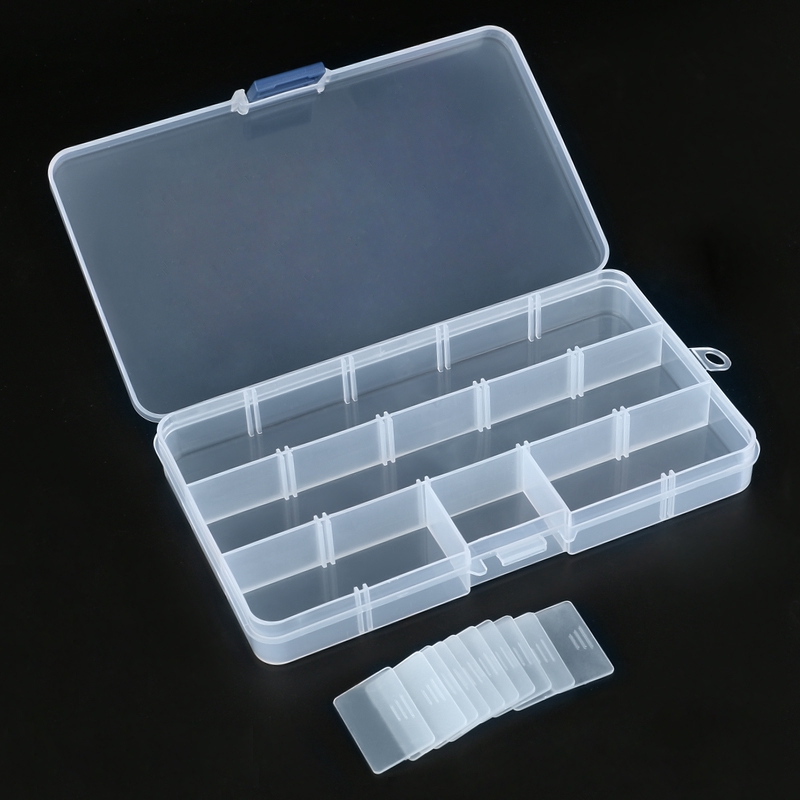 ชิ้นส่วนอิเล็กทรอนิกส์กล่องวางชิ้นส่วนกล่องเก็บพลาสติกอเนกประสงค์สามารถแยกเก็บได้